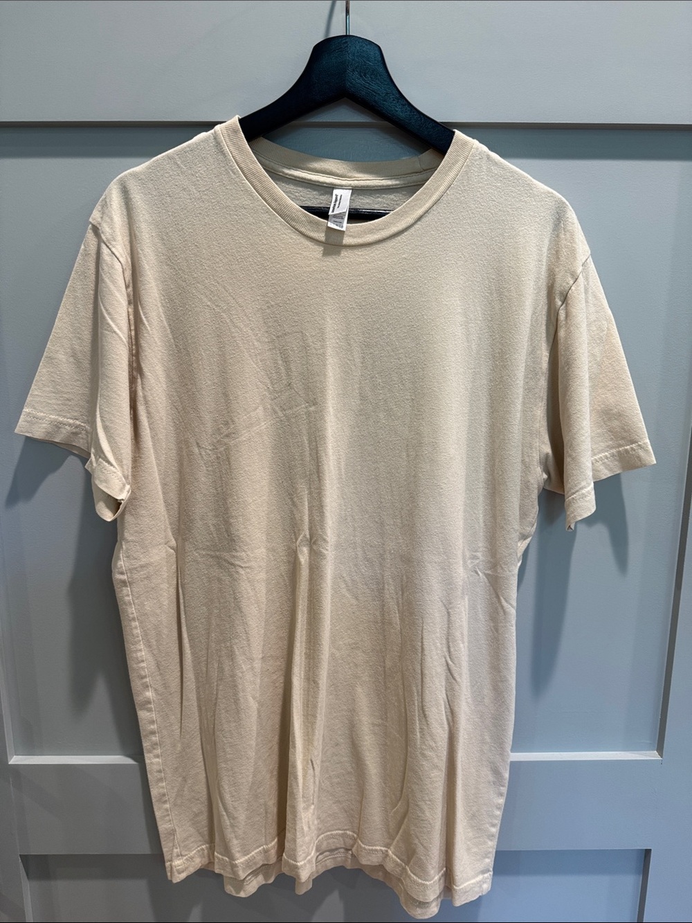 American Apparel Men's Short Sleeve Crewneck Tee in Cream